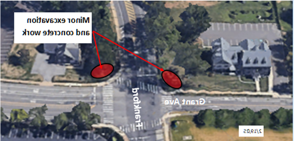 graphic of multimodal construction area at Grant & Frankford